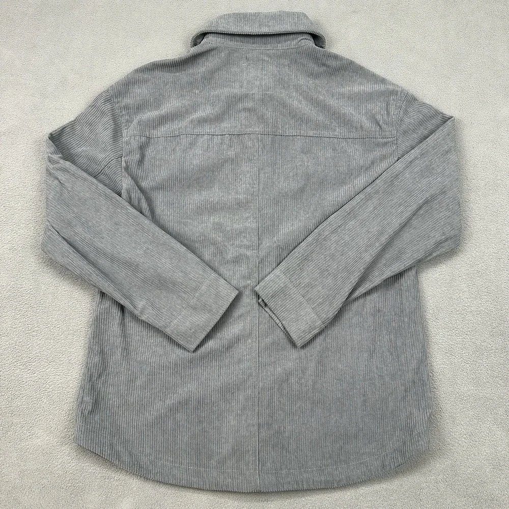 Avec Le Filles Chore Corduroy Shacket Jacket Size M Gray Utility Anthropologie - Picture 8 of 9